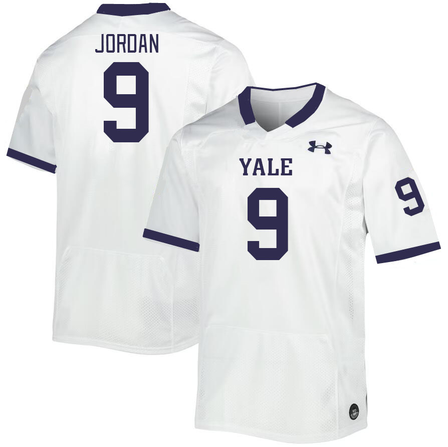 Men-Youth #9 Grant Jordan Yale Bulldogs 2023 College Football Jerseys Stitched-White